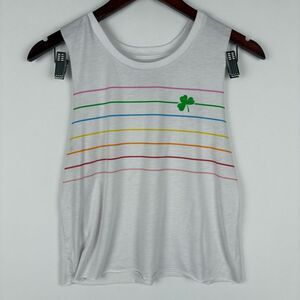 Fifth Sun Crop Top Tank Top Rainbow Shirt